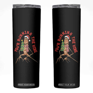 Marcus The Worm Christmas Meme Skinny Tumbler You Are Running The Vibe TS14 Black Print Your Wear