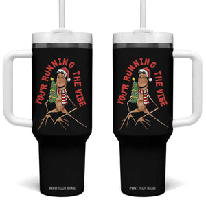 Marcus The Worm Christmas Meme Tumbler With Handle You Are Running The Vibe TS14 One Size: 40 oz Black Print Your Wear
