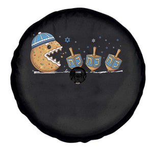 Funny Hanukkah Spare Tire Cover Donut Chasing Flames Jewish TS14 Print Your Wear