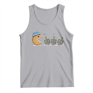 Funny Hanukkah Tank Top Donut Chasing Flames Jewish - Print Your Wear