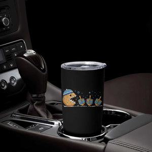 Funny Hanukkah Tumbler Cup Donut Chasing Flames Jewish TS14 Print Your Wear