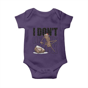 Marcus The Worm Christmas Meme Baby Onesie I Do Not Like This Rock Xmas TS14 Purple Print Your Wear
