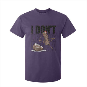 Marcus The Worm Christmas Meme T Shirt For Kid I Do Not Like This Rock Xmas TS14 Purple Print Your Wear