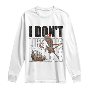 Marcus The Worm Christmas Meme Long Sleeve Shirt I Do Not Like This Rock Xmas TS14 White Print Your Wear