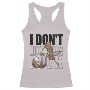 Marcus The Worm Christmas Meme Racerback Tank Top I Do Not Like This Rock Xmas TS14 Ice Gray Print Your Wear
