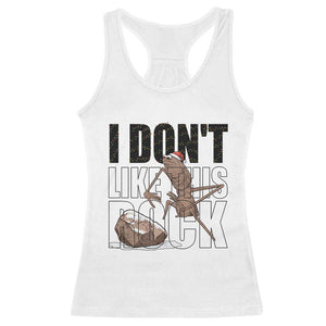Marcus The Worm Christmas Meme Racerback Tank Top I Do Not Like This Rock Xmas TS14 White Print Your Wear