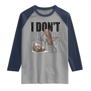 Marcus The Worm Christmas Meme Raglan Shirt I Do Not Like This Rock Xmas TS14 Sport Gray Navy Print Your Wear