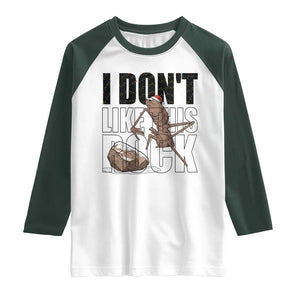 Marcus The Worm Christmas Meme Raglan Shirt I Do Not Like This Rock Xmas TS14 White Dark Forest Green Print Your Wear