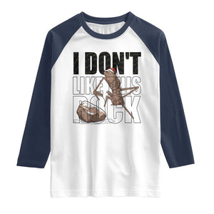 Marcus The Worm Christmas Meme Raglan Shirt I Do Not Like This Rock Xmas TS14 White Navy Print Your Wear