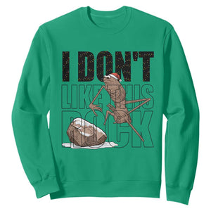 Marcus The Worm Christmas Meme Sweatshirt I Do Not Like This Rock Xmas TS14 Irish Green Print Your Wear