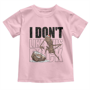 Marcus The Worm Christmas Meme Toddler T Shirt I Do Not Like This Rock Xmas TS14 Light Pink Print Your Wear