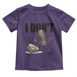 Marcus The Worm Christmas Meme Toddler T Shirt I Do Not Like This Rock Xmas TS14 Purple Print Your Wear