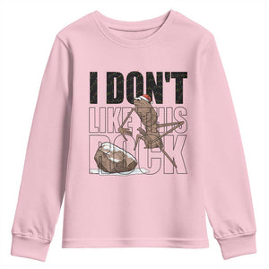 Marcus The Worm Christmas Meme Youth Sweatshirt I Do Not Like This Rock Xmas TS14 Light Pink Print Your Wear