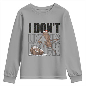 Marcus The Worm Christmas Meme Youth Sweatshirt I Do Not Like This Rock Xmas TS14 Sport Gray Print Your Wear