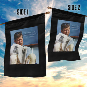 John F. Kennedy Smoking Smoker Garden Flag If Not Us Who If Not Now When Quote TS14 Print Your Wear