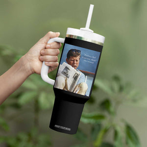 John F. Kennedy Smoking Smoker Tumbler With Handle If Not Us Who If Not Now When Quote TS14 Print Your Wear