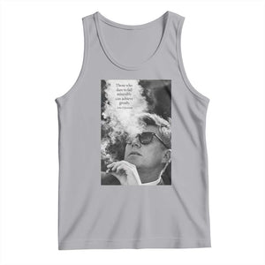 John F Kennedy Cigar Smoking Sunglasses Tank Top Those Who Dare To Fail Miserably Can Achive Greatly TS14 Athletic Heather Print Your Wear