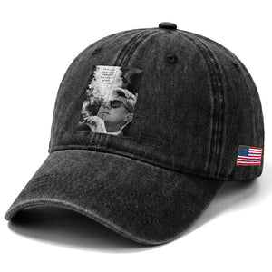 John F Kennedy Cigar Smoking Sunglasses Washed Cotton Baseball Cap Those Who Dare To Fail Miserably Can Achive Greatly TS14 Print Your Wear