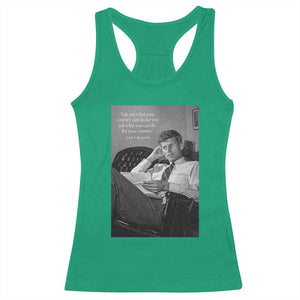 John F Kennedy Quote Racerback Tank Top American President History TS14 Irish Green Print Your Wear