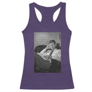 John F Kennedy Quote Racerback Tank Top American President History TS14 Purple Print Your Wear