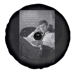 John F Kennedy Quote Spare Tire Cover American President History TS14 Print Your Wear