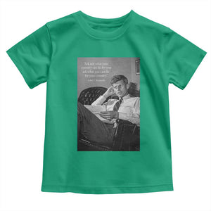 John F Kennedy Quote Toddler T Shirt American President History TS14 Irish Green Print Your Wear