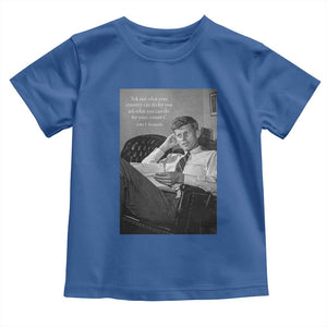 John F Kennedy Quote Toddler T Shirt American President History TS14 Royal Blue Print Your Wear