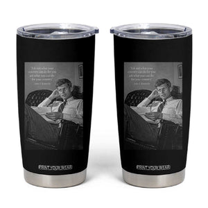 John F Kennedy Quote Tumbler Cup American President History TS14 Black Print Your Wear