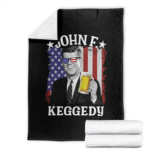 John F Kennedy Throw Blanket 4th of July America Flag Beer TS14 Black Print Your Wear