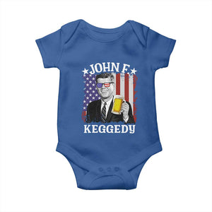 John F Kennedy Baby Onesie 4th of July America Flag Beer TS14 Royal Blue Print Your Wear