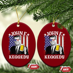 John F Kennedy Ceramic Ornament 4th of July America Flag Beer TS14 Print Your Wear