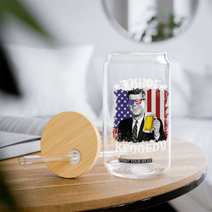John F Kennedy Glass Can 4th of July America Flag Beer TS14 Print Your Wear