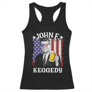 John F Kennedy Racerback Tank Top 4th of July America Flag Beer TS14 Black Print Your Wear
