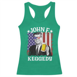 John F Kennedy Racerback Tank Top 4th of July America Flag Beer TS14 Irish Green Print Your Wear