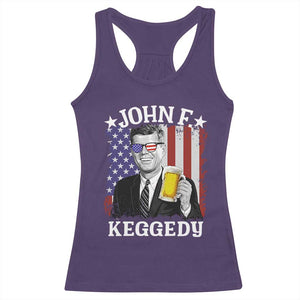 John F Kennedy Racerback Tank Top 4th of July America Flag Beer TS14 Purple Print Your Wear