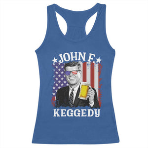 John F Kennedy Racerback Tank Top 4th of July America Flag Beer TS14 Royal Blue Print Your Wear