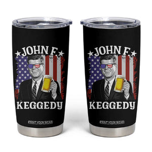John F Kennedy Tumbler Cup 4th of July America Flag Beer TS14 Black Print Your Wear