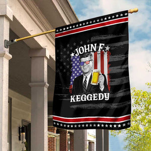 John F Kennedy Garden Flag 4th of July America Flag Beer TS14 Distressed Black Red Print Your Wear
