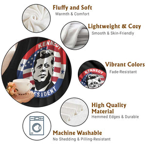 John F Kennedy US President American History Throw Blanket TS14 Print Your Wear