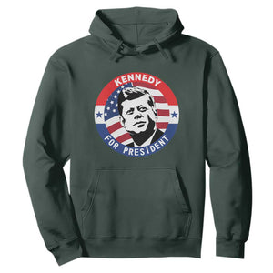 John F Kennedy US President American History Hoodie TS14 Dark Forest Green Print Your Wear