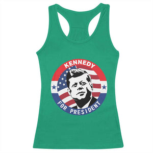 John F Kennedy US President American History Racerback Tank Top TS14 Irish Green Print Your Wear