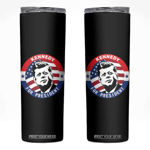 John F Kennedy US President American History Skinny Tumbler TS14 Black Print Your Wear