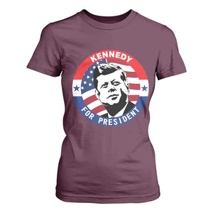 John F Kennedy US President American History T Shirt For Women TS14 Maroon Print Your Wear