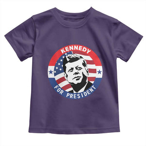 John F Kennedy US President American History Toddler T Shirt TS14 Purple Print Your Wear