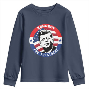 John F Kennedy US President American History Youth Sweatshirt TS14 Navy Print Your Wear