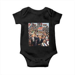 John F Kennedy American President History Baby Onesie TS14 Black Print Your Wear