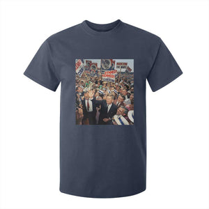 John F Kennedy American President History T Shirt For Kid TS14 Navy Print Your Wear