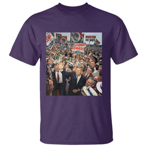 John F Kennedy American President History T Shirt TS14 Purple Print Your Wear