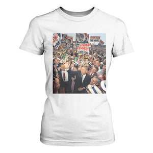 John F Kennedy American President History T Shirt For Women TS14 White Print Your Wear