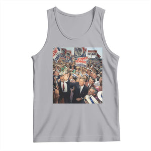 John F Kennedy American President History Tank Top TS14 Athletic Heather Print Your Wear